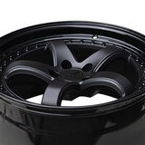 1 X XXR 565 18X9.5 5-4.5 73.1 Hub +38 Offset Flat Black / Gloss Black Lip Wheel Rim