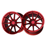 1 X XXR 567 18X9.5 5-100 73.1 Hub +38 Offset Candy Red Wheel Rim