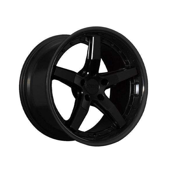 1 X XXR 569 18X10 5-100 73.1 Hub +35 Offset Flat Black / Gloss Black Lip Wheel Rim