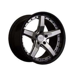 1 X XXR 569 20X10.5 5-4.5 73.1 Hub +40 Offset Silver / Gloss Black Lip Wheel Rim