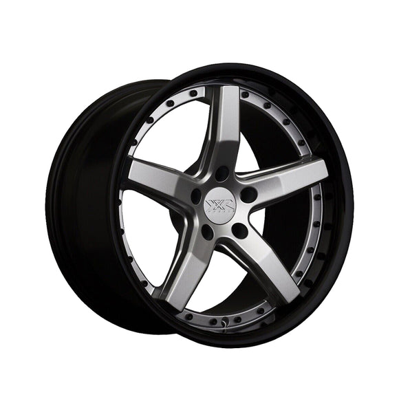 1 X XXR 569 18X10 5-4.5 73.1 Hub +20 Offset Silver / Gloss Black Lip Wheel Rim