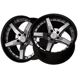 1 X XXR 569 18X10 5-4.5 73.1 Hub +20 Offset Silver / Gloss Black Lip Wheel Rim