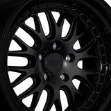 1 X XXR 570 18X8.5 5-112 73.1 Hub +35 Offset Flat Black / Gloss Black Lip Wheel Rim