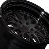 1 X XXR 570 18X8.5 5-112 73.1 Hub +35 Offset Flat Black / Gloss Black Lip Wheel Rim