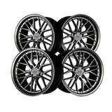 1 X XXR 571 18X10 5-4.5 73.1 Hub +25 Offset Chromium Black Wheel Rim