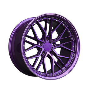 1 X XXR 571 20X10.5 5-4.5 73.1 Hub +35 Offset Diamond Cut Purple Wheel Rim