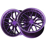 1 X XXR 571 20X9 5-120 73.1 Hub +35 Offset Diamond Cut Purple Wheel Rim