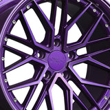 1 X XXR 571 18X8.5 5-4.5 73.1 Hub +25 Offset Diamond Cut Purple Wheel Rim