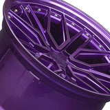 1 X XXR 571 20X9 5-4.5 73.1 Hub +35 Offset Diamond Cut Purple Wheel Rim