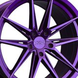 1 X XXR 577 19X10 5-4.5 73.1 Hub +40 Offset Purple Wheel Rim