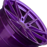 1 X XXR 577 19X10 5-4.5 73.1 Hub +40 Offset Purple Wheel Rim