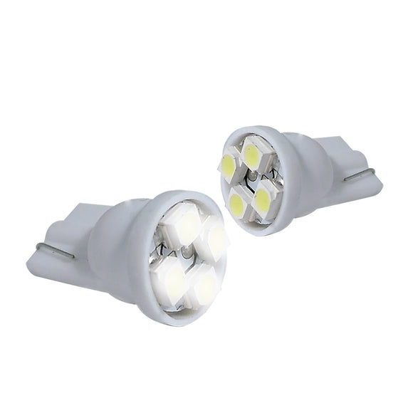 Coolstuffguru 2Pc T10 Wedge 194 White Led Smdx4 Light Bulbs Map Signal Lamp