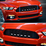 Coolstuffguru Front Grille Insert Led Drl Driving Lights Lamps Compatible with Ford Mustang 2015-2017 L+R Pair Assembly