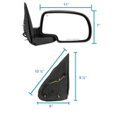 Coolstuffguru Compatible with Chevy Silverado GMC Sierra Power+Heated Foldable Side View Mirror Left+Right