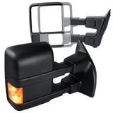 Coolstuffguru Manual Towing Mirrors Turn Signal Lights Compatible with 2003-2015 Ford F250 Super Duty