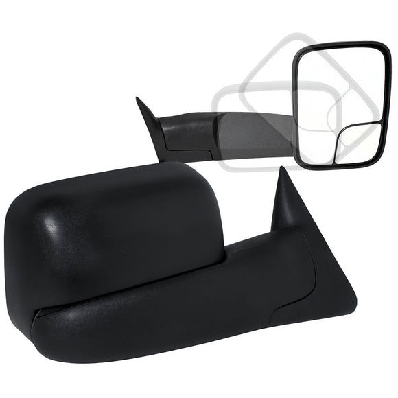 Coolstuffguru Compatible with Dodge Ram Extending Fold Wide Angle Power Heated Towing Mirror LH+RH