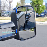 Coolstuffguru Compatible with Chevy Silverado GMC Sierra Manual Extend Towing Hauling Side Mirrors L+R