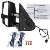 Coolstuffguru Compatible with Chevy Silverado GMC Sierra Facelift Power Heat Extend Tow Mirrors w/ Smoke Lens LED Signal