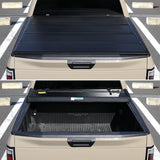 Coolstuffguru Hard Quad Fold Tonneau Cover Compatible with Chevy Silverado Gmc Sierra 1500 Crew Cab 5'-8" Bed 2004-2007