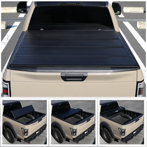 Coolstuffguru Hard Quad Fold Tonneau Cover Compatible with Chevy Silverado Gmc Sierra 1500 Crew Cab 5'-8" Bed 2004-2007